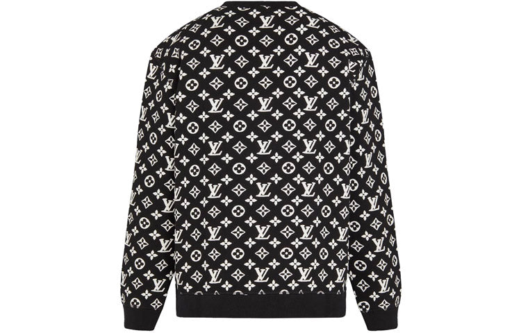 LOUIS VUITTON Jacquard Round Collar Male Black 1A7RRK #