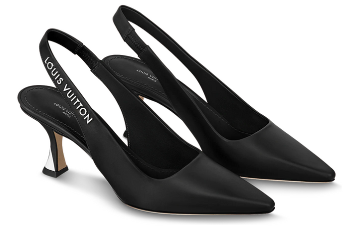 (WMNS) LOUIS VUITTON Sparkle Slingback Pumps 'Black' 1AB0MK #