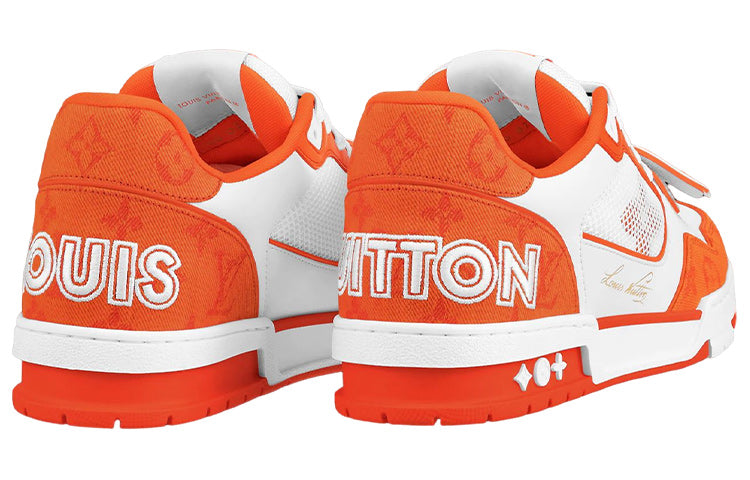 LOUIS VUITTON LV Trainer 'White Orange Velcro' 1A9ZBI #