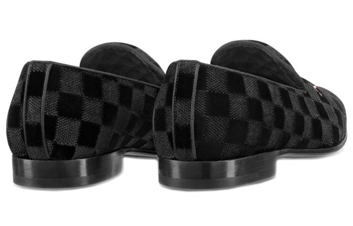 LOUIS VUITTON Auteuil Velvet Shoes 'Black' 1A4OO3 #