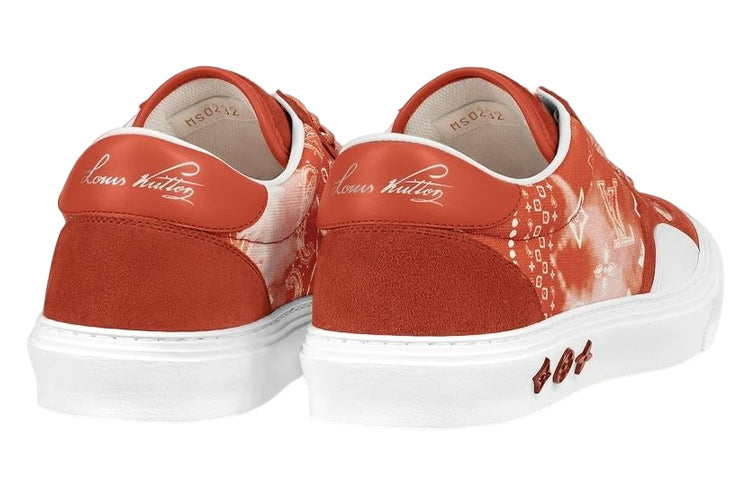 LOUIS VUITTON Ollie Sneakers 'Orange Tie Dye Style Monogram' 1AA7MZ #