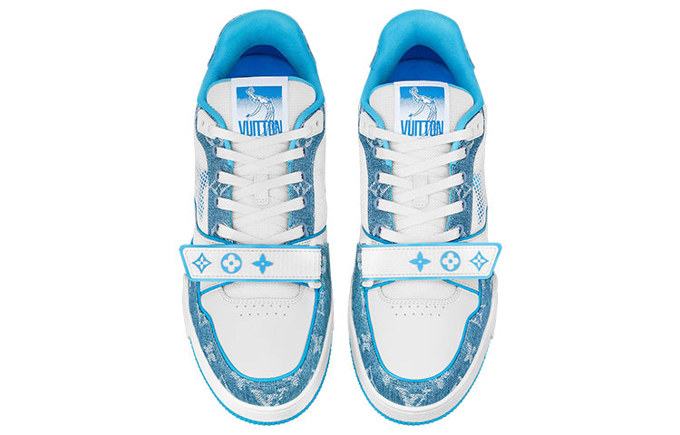 LOUIS VUITTON LV Trainer 'Monogram Denim Blue' 1A9ZI6 #