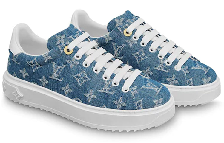 (WMNS) LOUIS VUITTON Time Out Sneakers Denim-Blue 1A7RB0 #