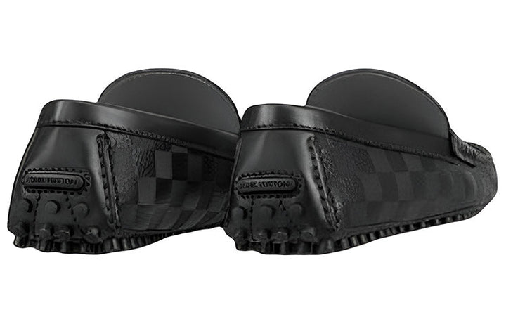 LOUIS VUITTON Hockenheim Moccasin Shoes 'Black' 1A8INL #
