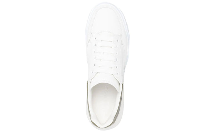 Alexander McQueen Court Trainer 'Beige White Olive Green' 705117WID6H8863 #