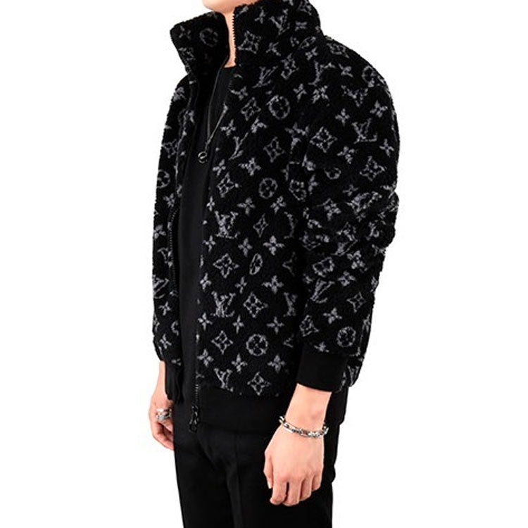 LOUIS VUITTON Monogram Men's Jacket Black 1A8ED2 #