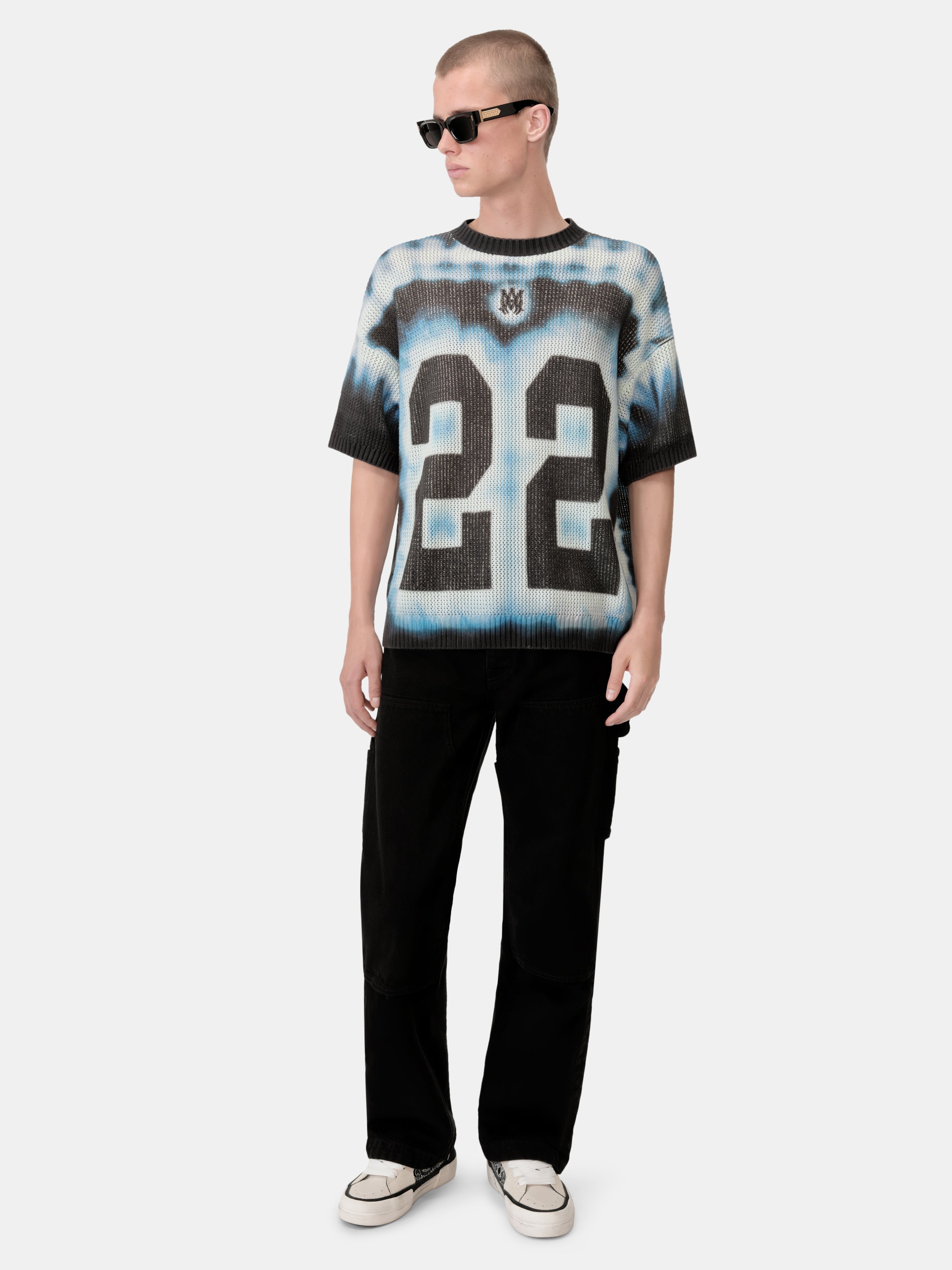 22 TIE DYE TEE - Ashley Blue