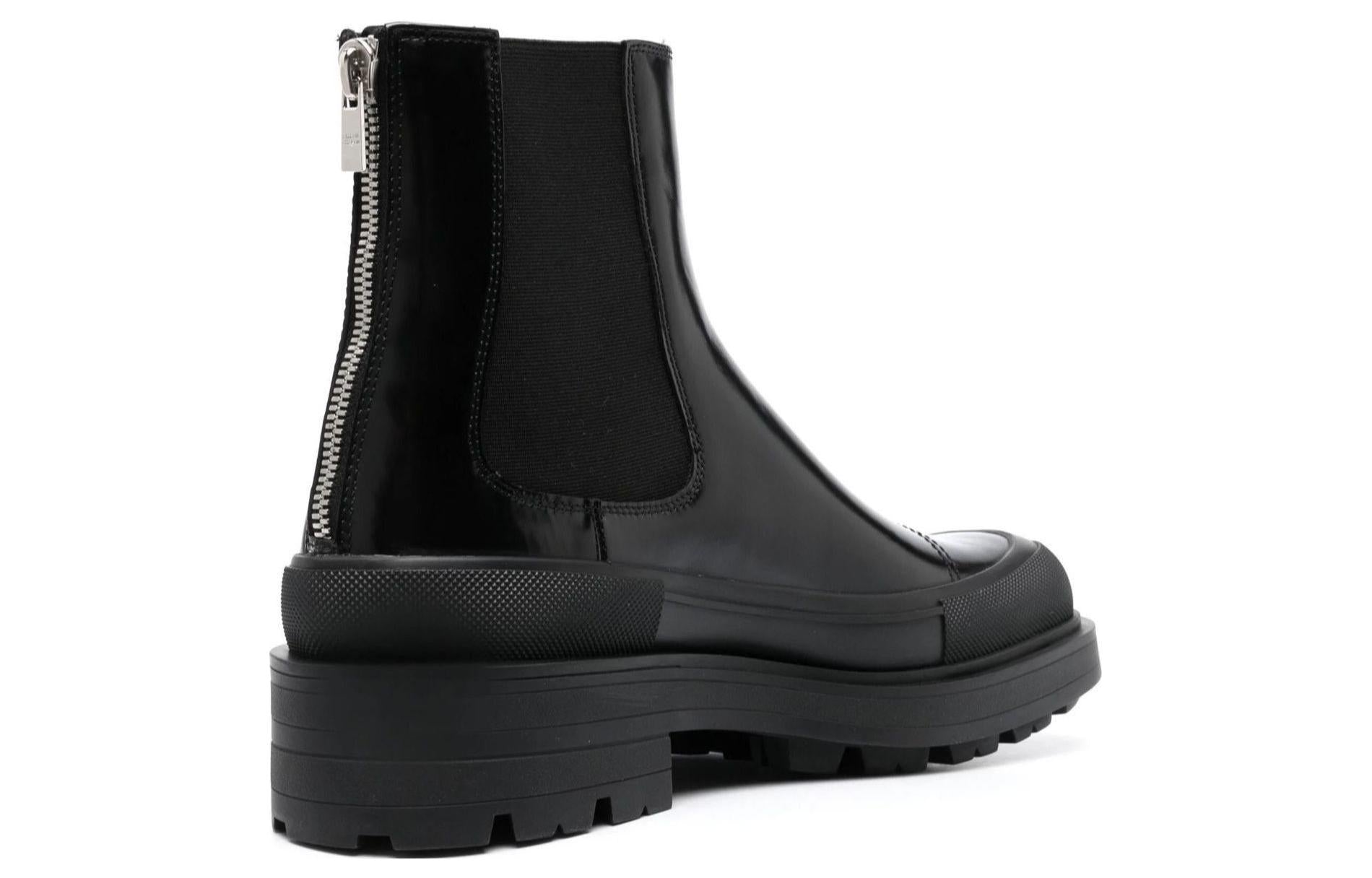 Alexander McQueen Chelsea Ankle Boots 'Black' 736508WHV7J1000 #