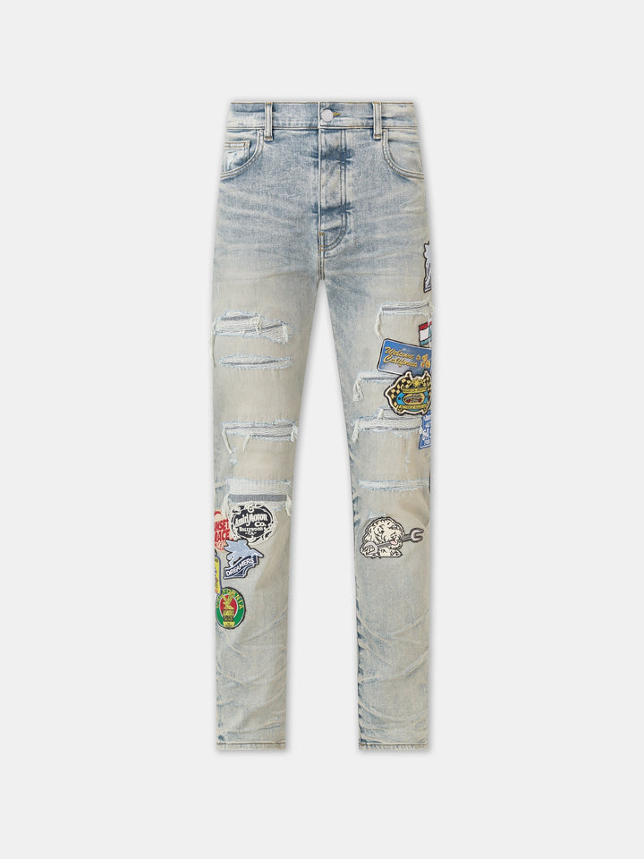 STATION PATCH REPAIR SLIM JEAN - Perfect Antique Indigo