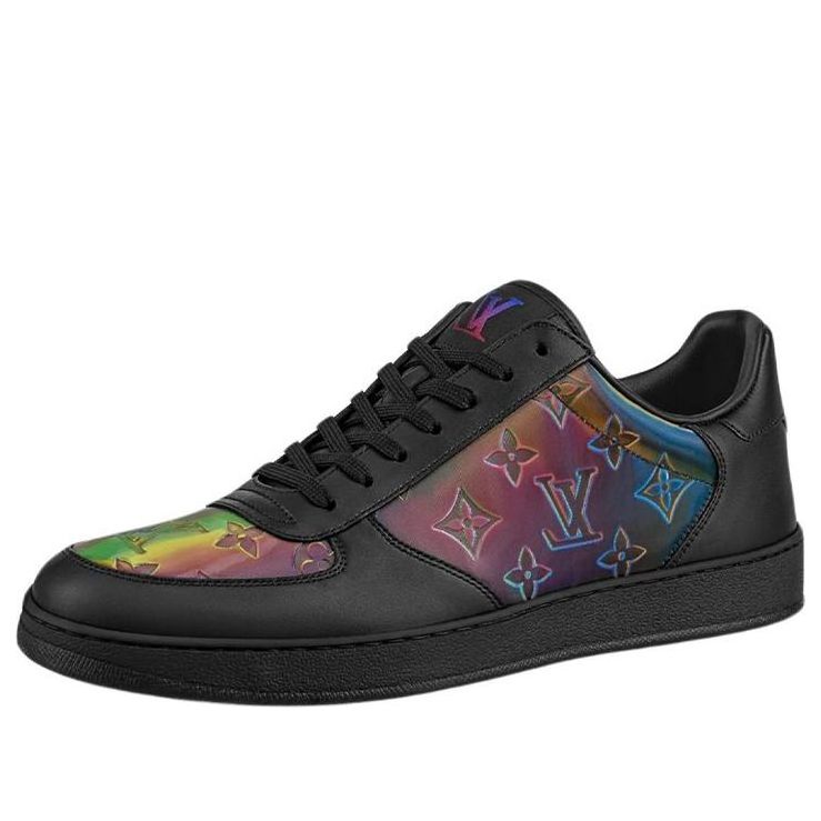 LOUIS VUITTON Rivoli Sneakers 'Black with Shell Shine Monogram' 1A99NO #