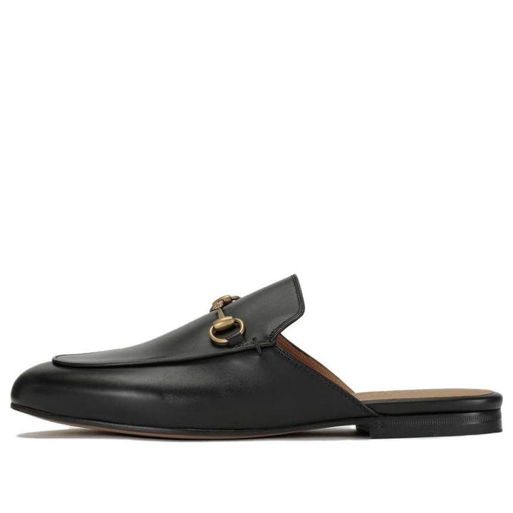 (WMNS) Gucci Princetown 'Black Leather' 423513-BLM00-1000 #