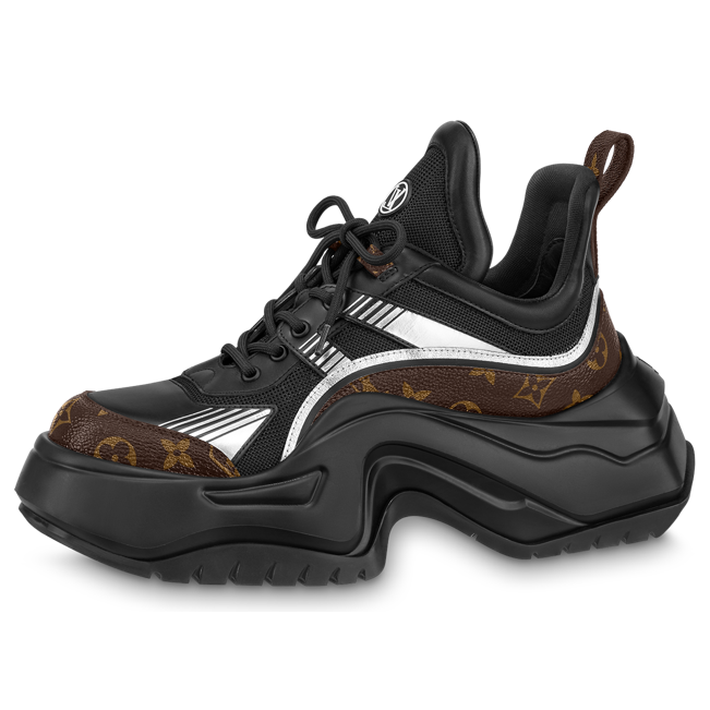 LOUIS VUITTON Archlight 2.0 Platform Sneakers 'Black White with Brown Monogram' 1ABIHC #